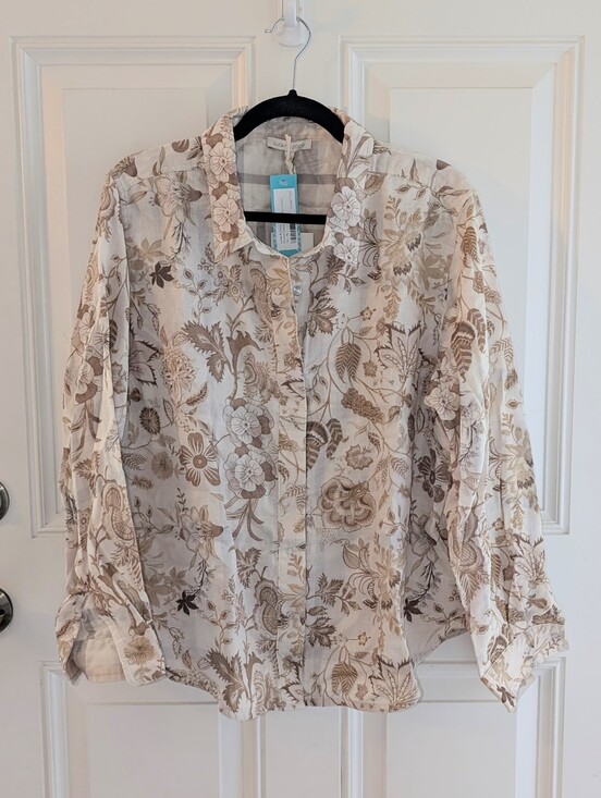 Lucky & Coco Tops - Lucky & Coco Simone Gauze Button Down Shirt - XL